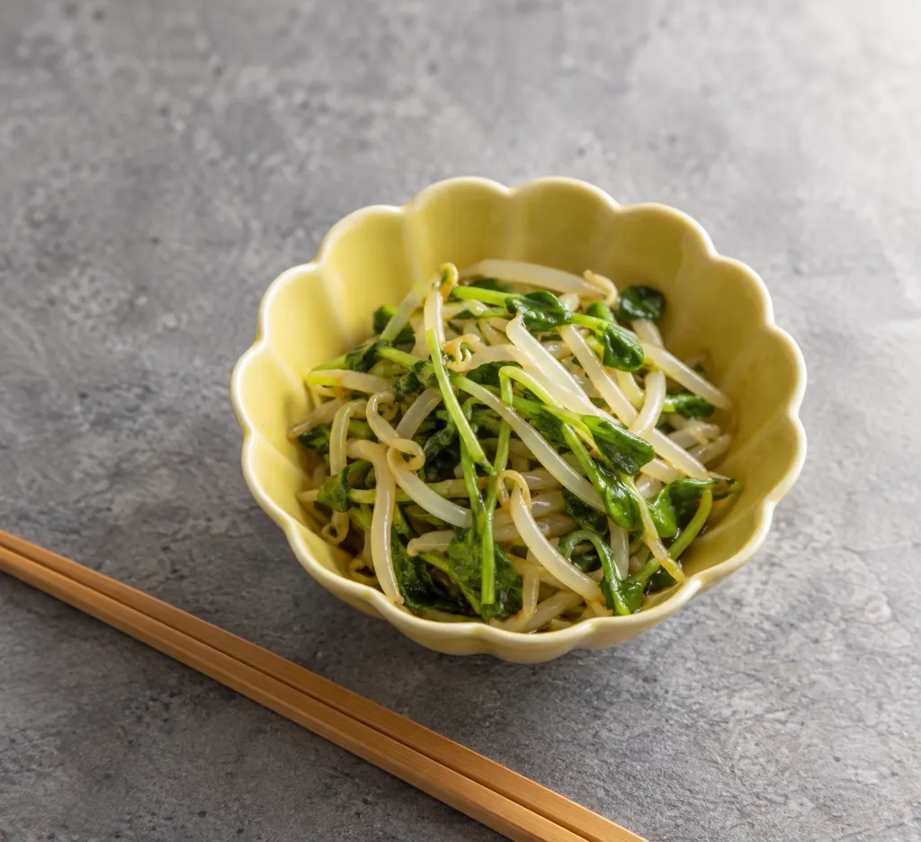 もやしと豆苗の中華和えの完成イメージ