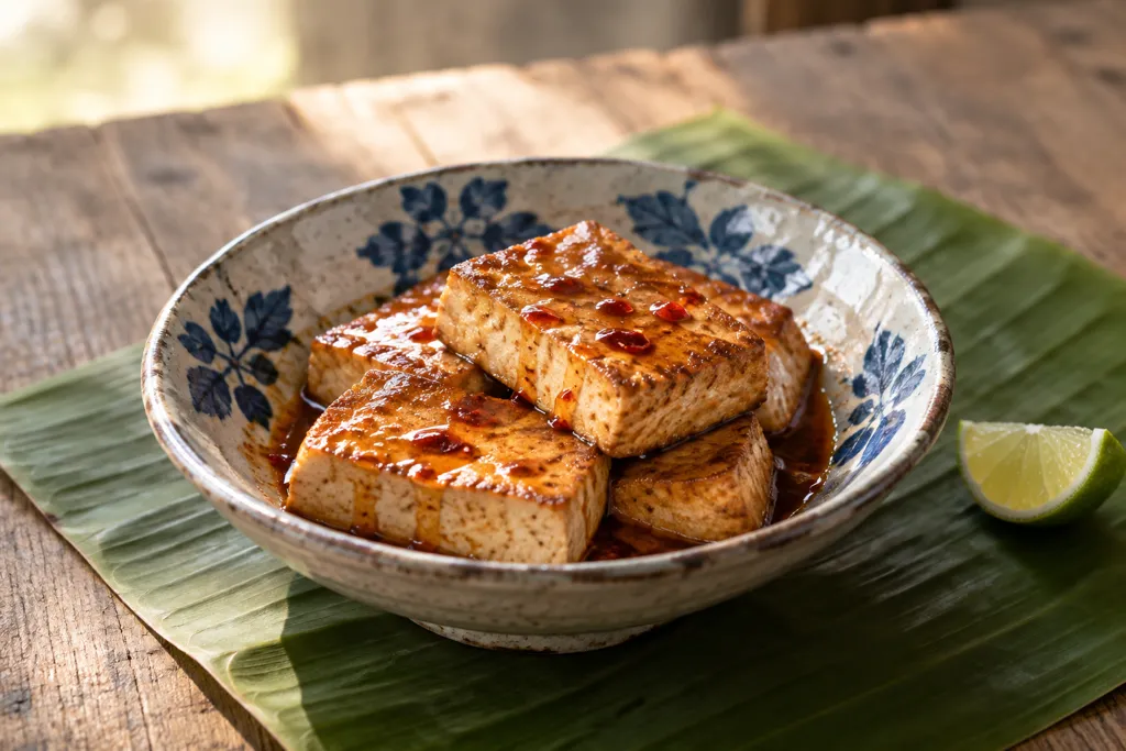 豆腐のピリ辛焼きの完成イメージ