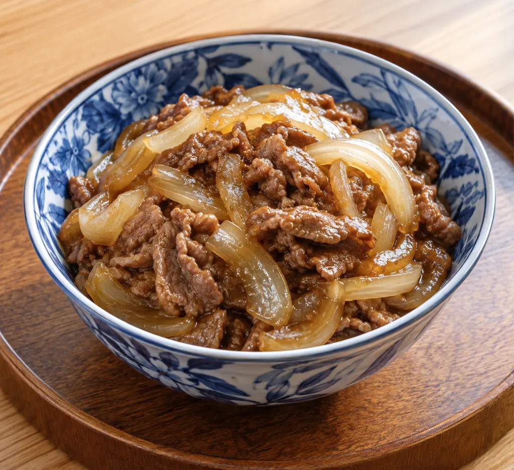 牛こま肉と玉ねぎの焼き南蛮の完成イメージ