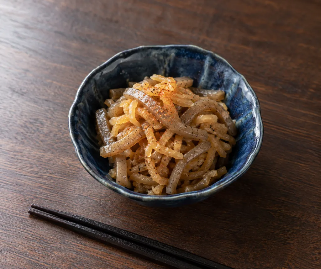 こんにゃくと切り干し大根の七味炒りの完成イメージ