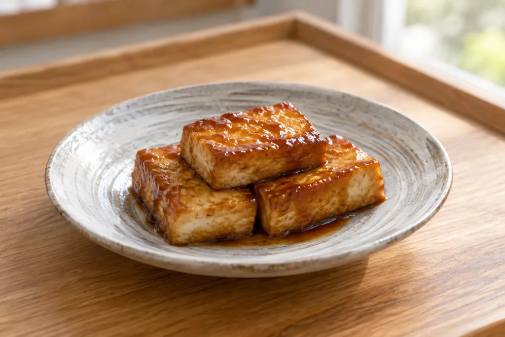 豆腐の甘辛照り焼きの完成イメージ