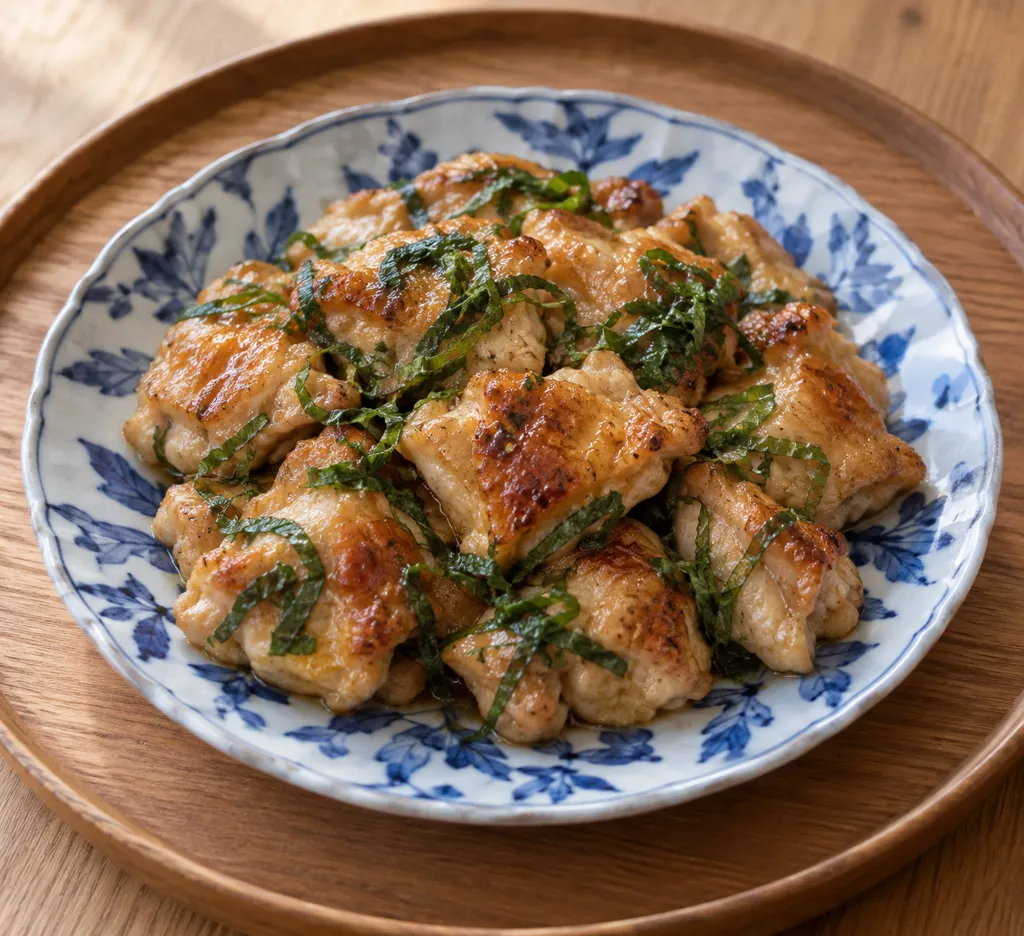 鶏もも肉と大葉のマヨ焼きの完成イメージ
