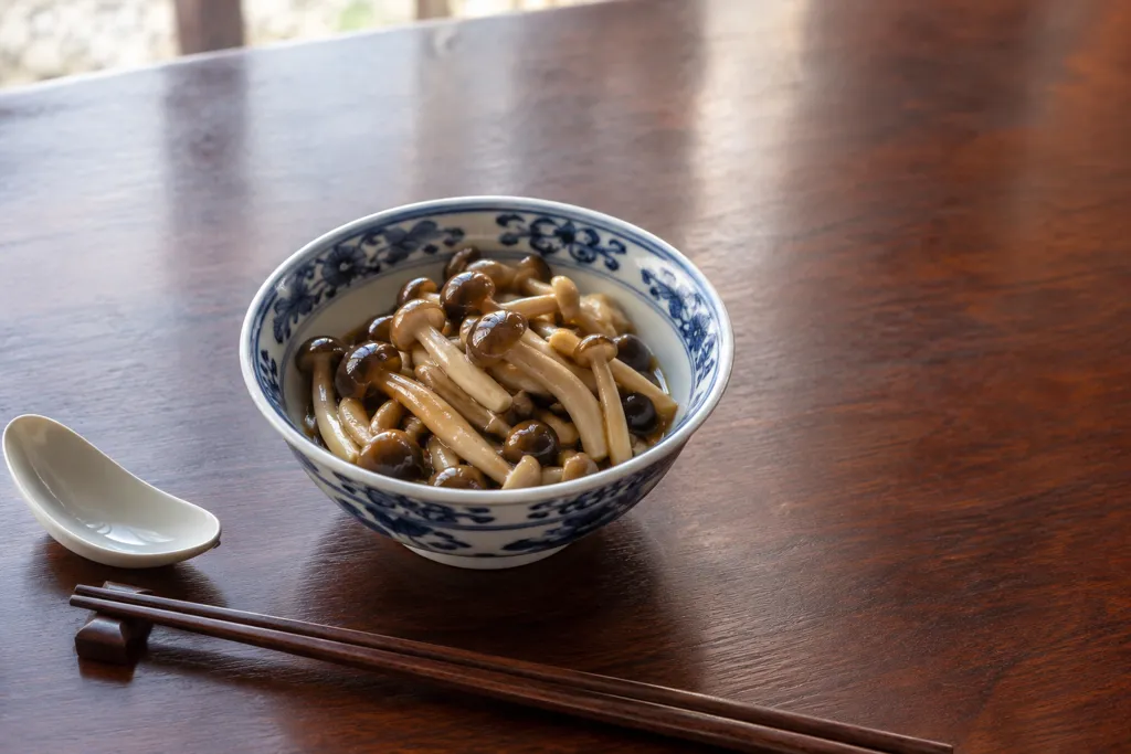 しめじの中華ごま油和えの完成イメージ