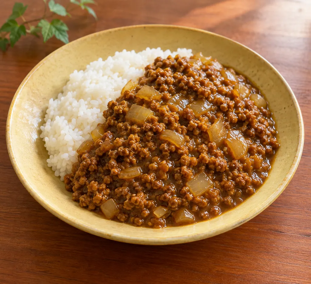 豚肉と玉ねぎのそぼろカレーの完成イメージ