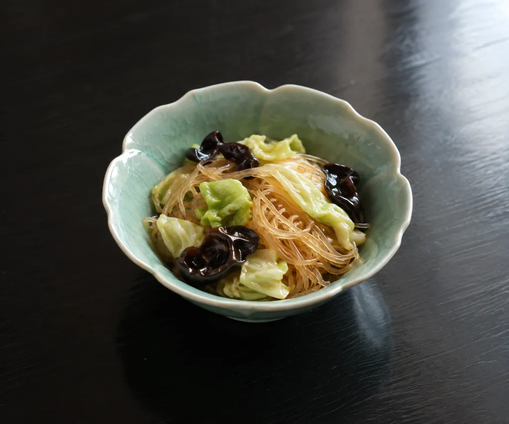 春雨とキャベツのきくらげ入り中華炒めの完成イメージ