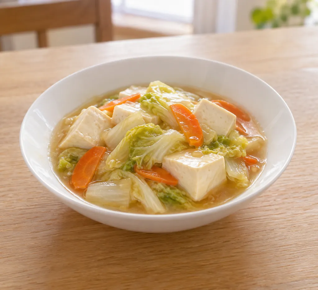 豆腐と白菜の中華煮の完成イメージ