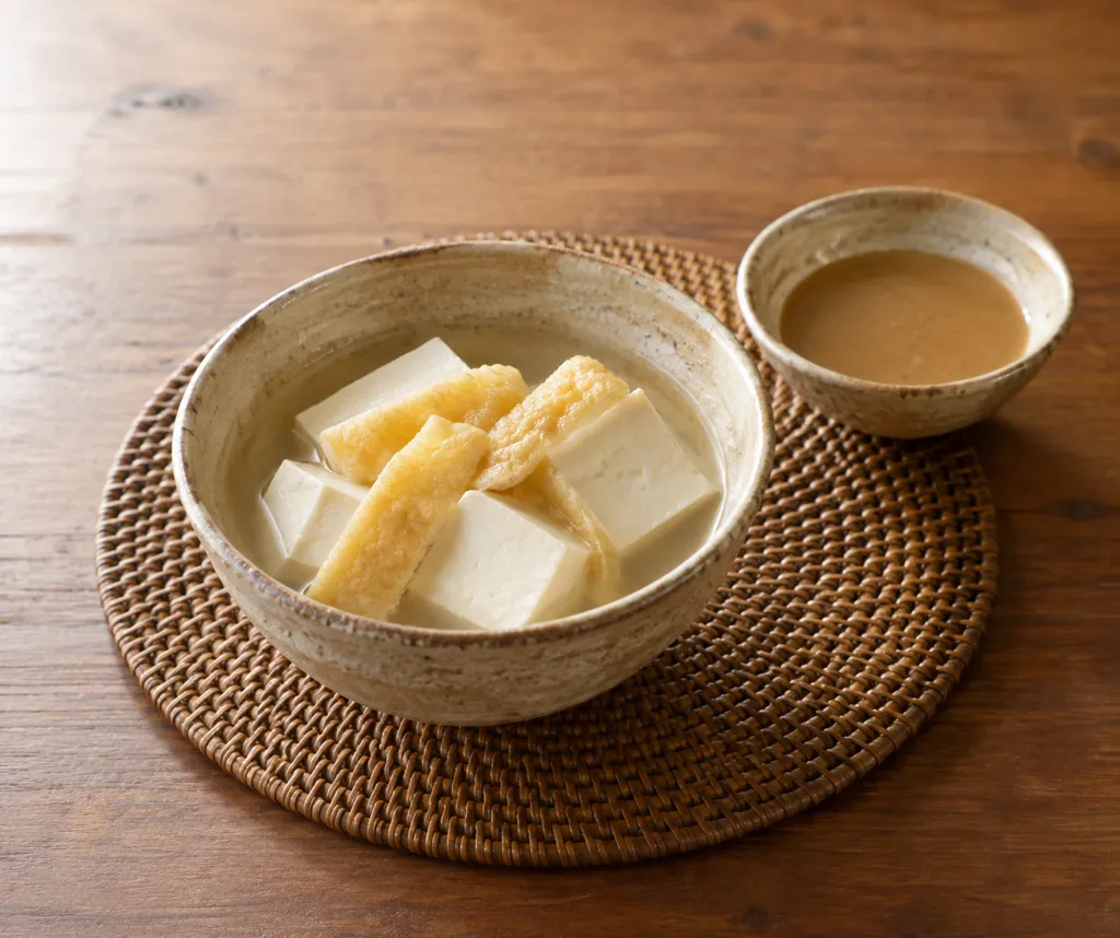 油揚げの湯豆腐の完成イメージ