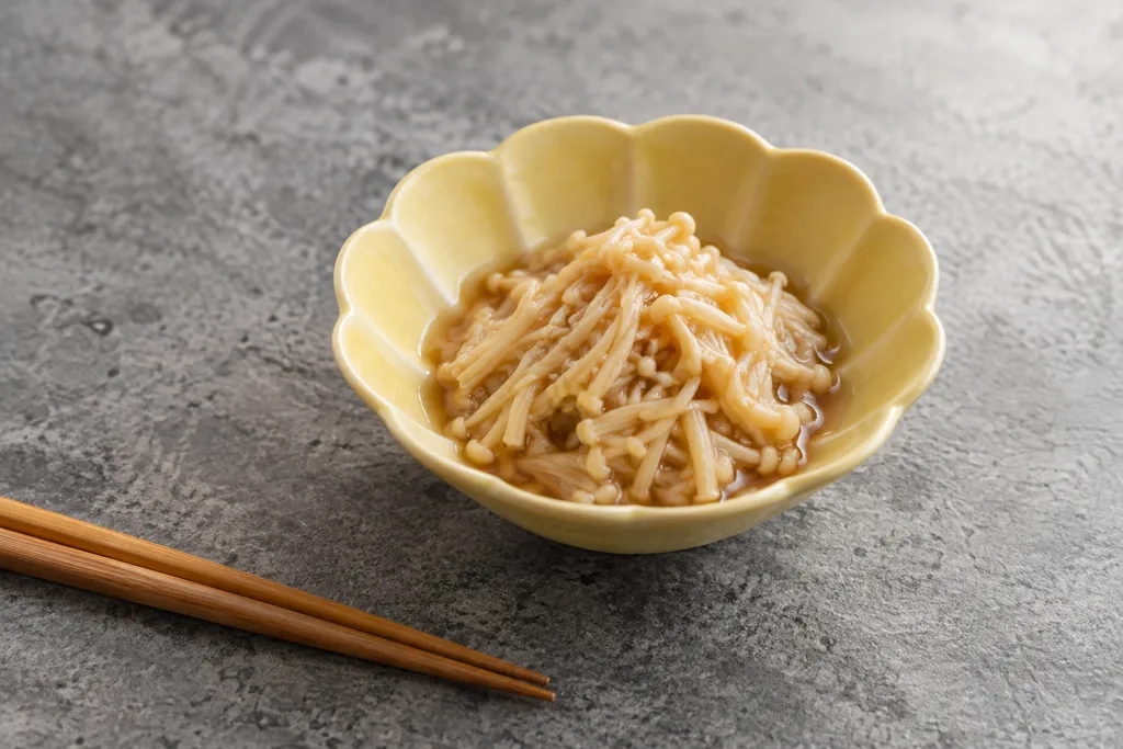 えのきとしょうがの中華蒸しの完成イメージ