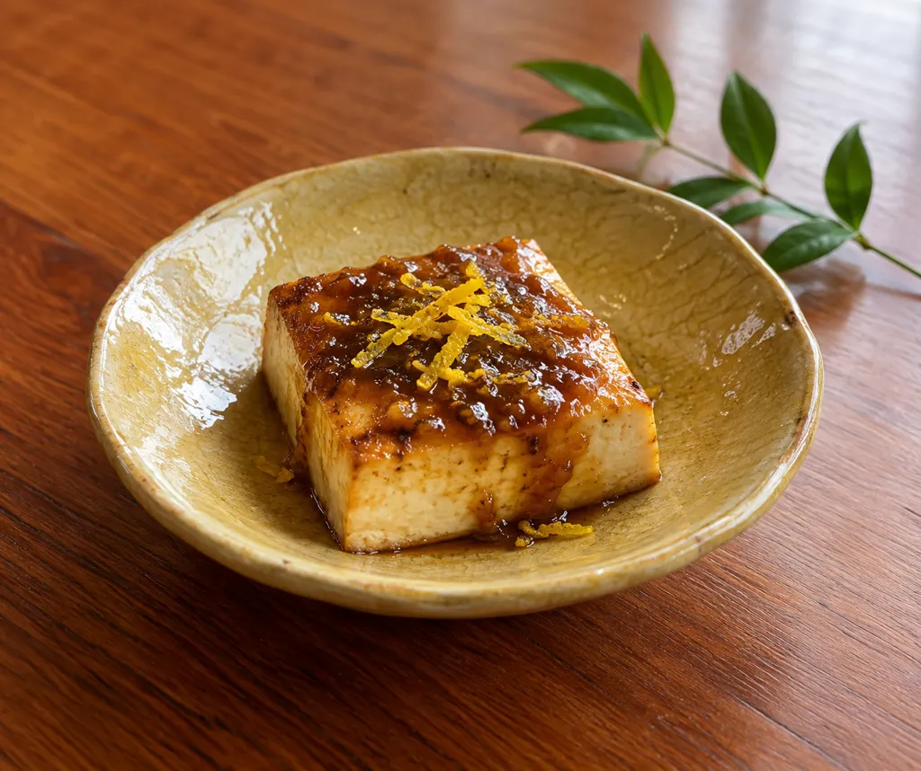 木綿豆腐とゆずの田楽の完成イメージ