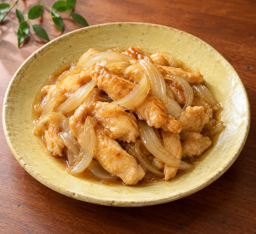 鶏むね肉と玉ねぎの南蛮の完成イメージ