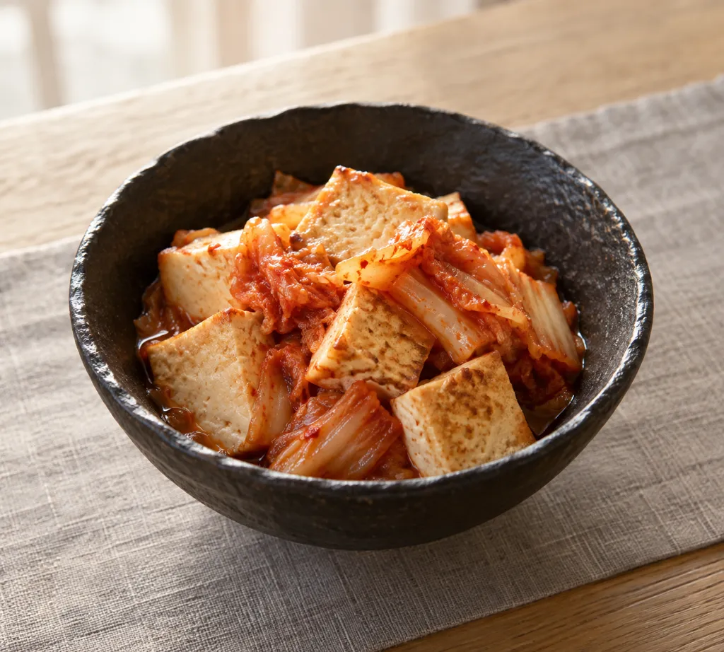 キムチと豆腐の香ばし炒めの完成イメージ