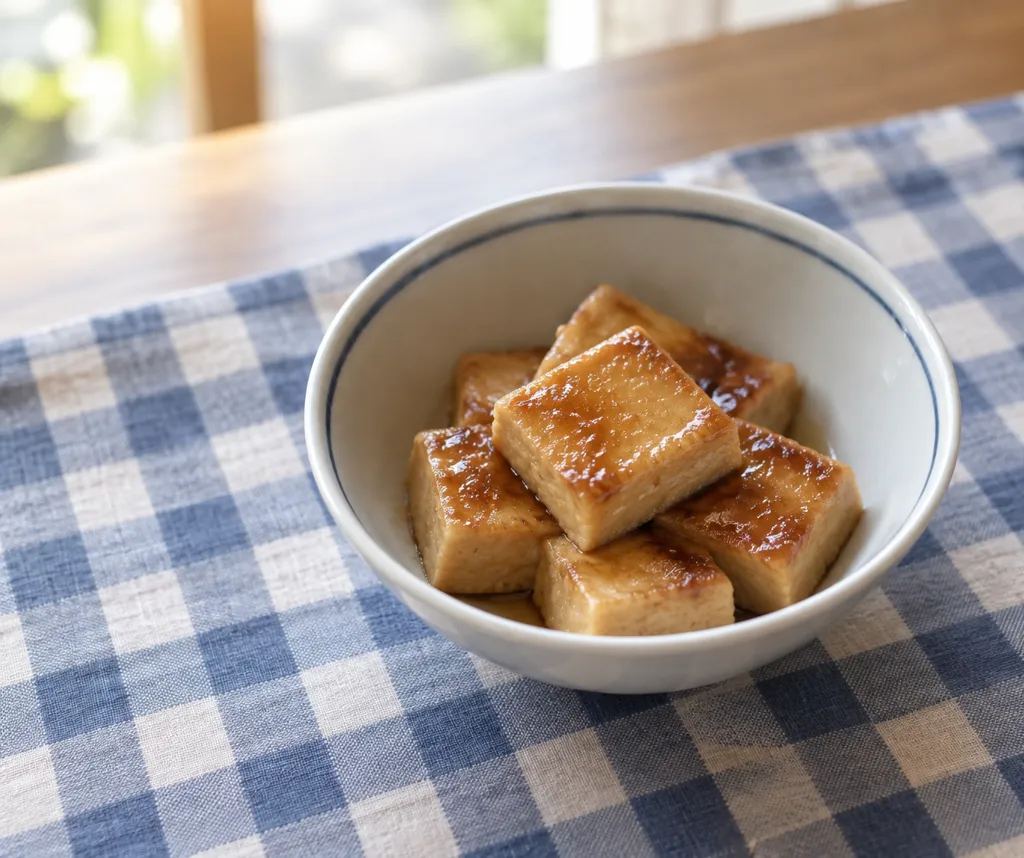 高野豆腐のしっとり甘辛焼きの完成イメージ