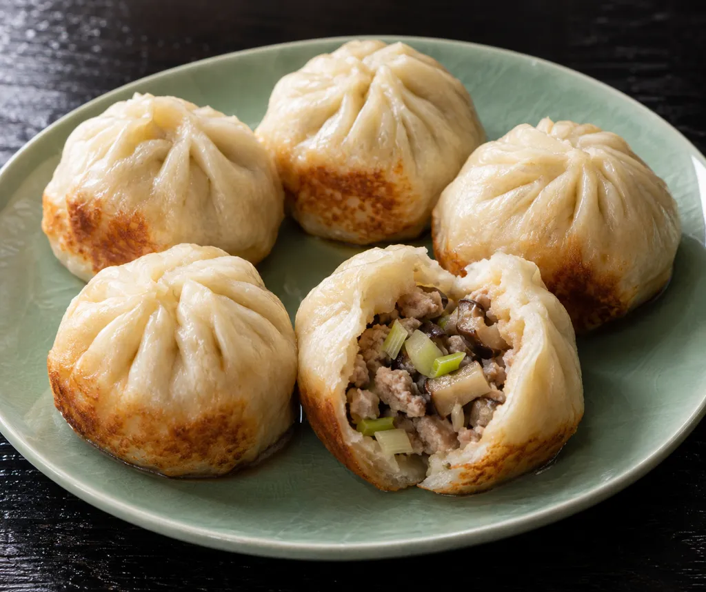豚ひき肉としいたけの焼き餃子の完成イメージ