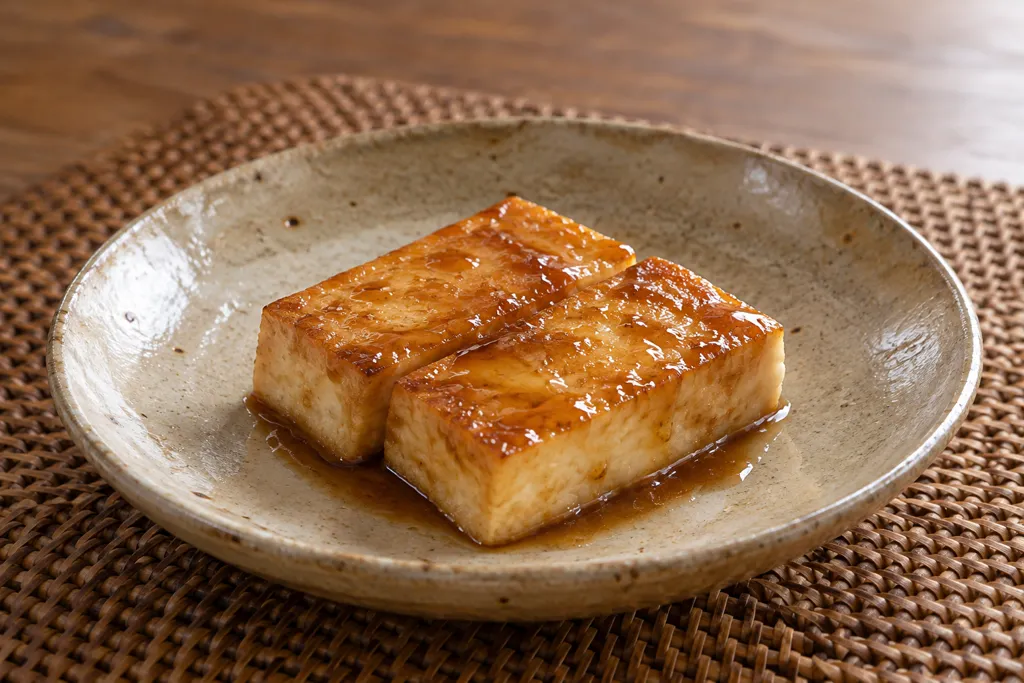 絹ごし豆腐のみりん醤油焼きの完成イメージ