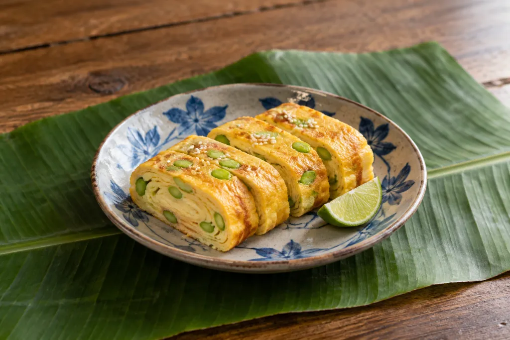 枝豆の卵焼きの完成イメージ