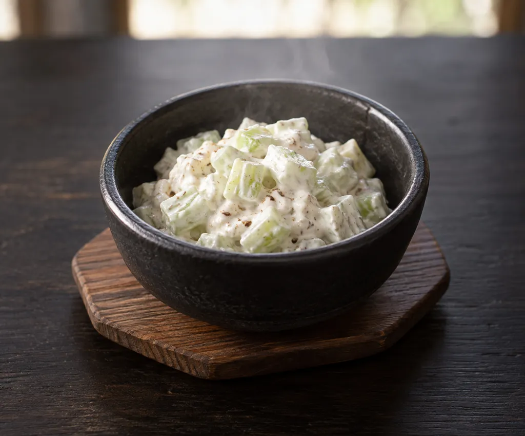 セロリとヨーグルトのライタの完成イメージ