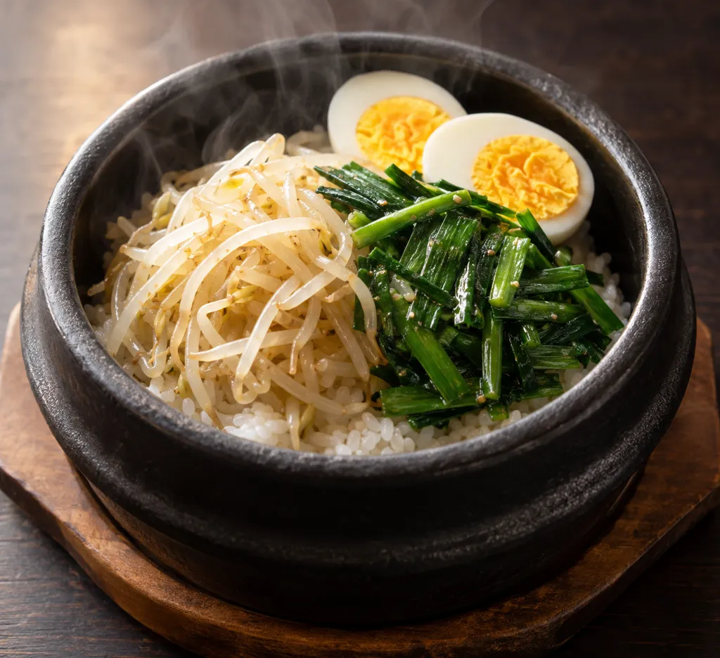 ニラのナムル丼の完成イメージ