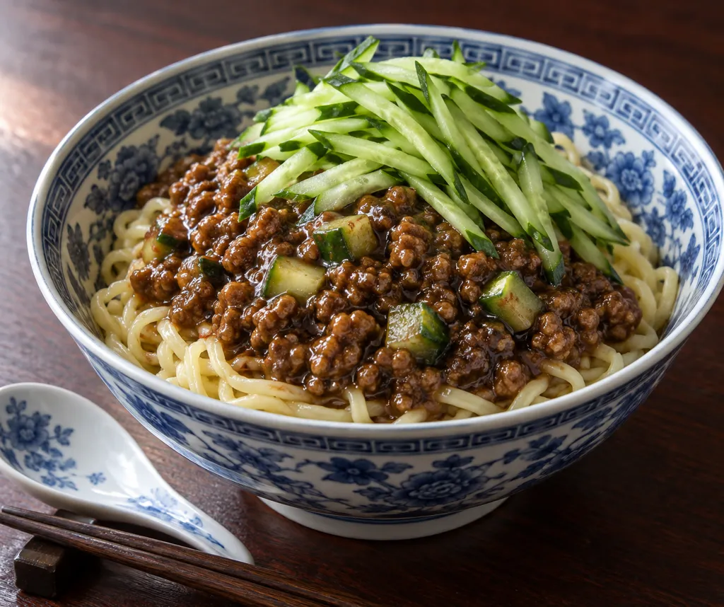 豚ひき肉ときゅうりのジャージャー麺の完成イメージ
