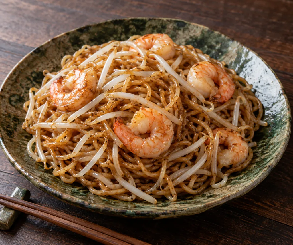 えびともやしのソース焼きそばの完成イメージ
