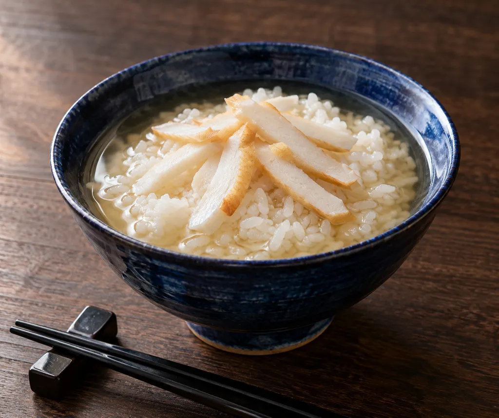 かまぼこのだし茶漬けの完成イメージ