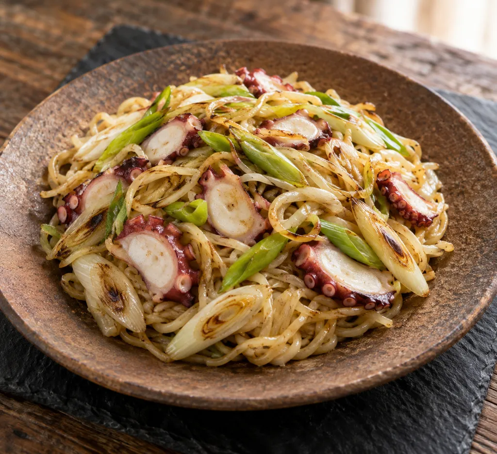 たことねぎの塩焼きそばの完成イメージ