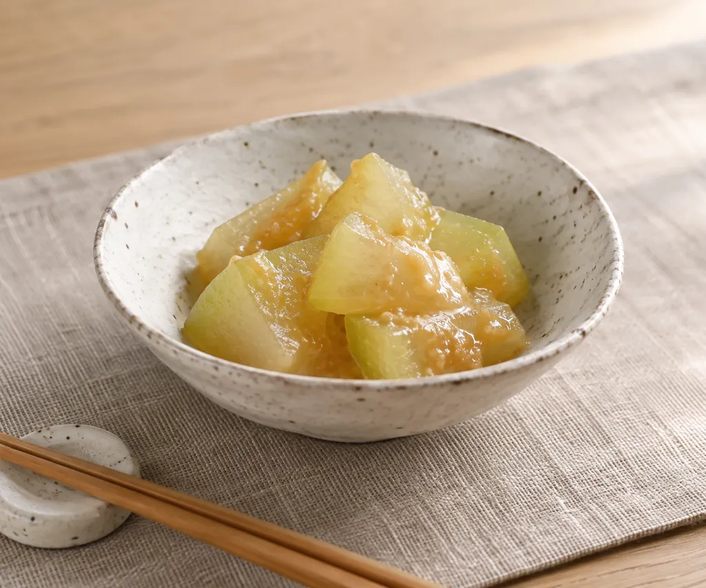 冬瓜のしょうが酢味噌和えの完成イメージ