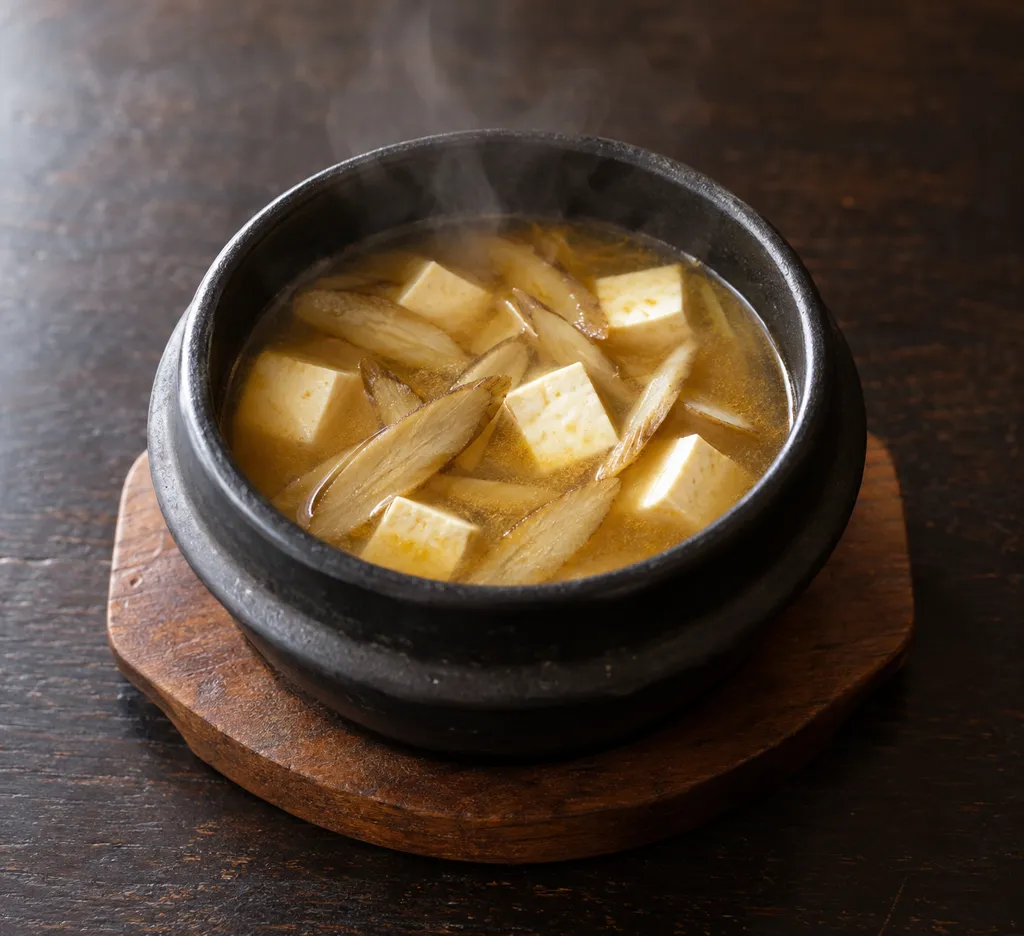 ごぼうと豆腐のカレー野菜汁の完成イメージ