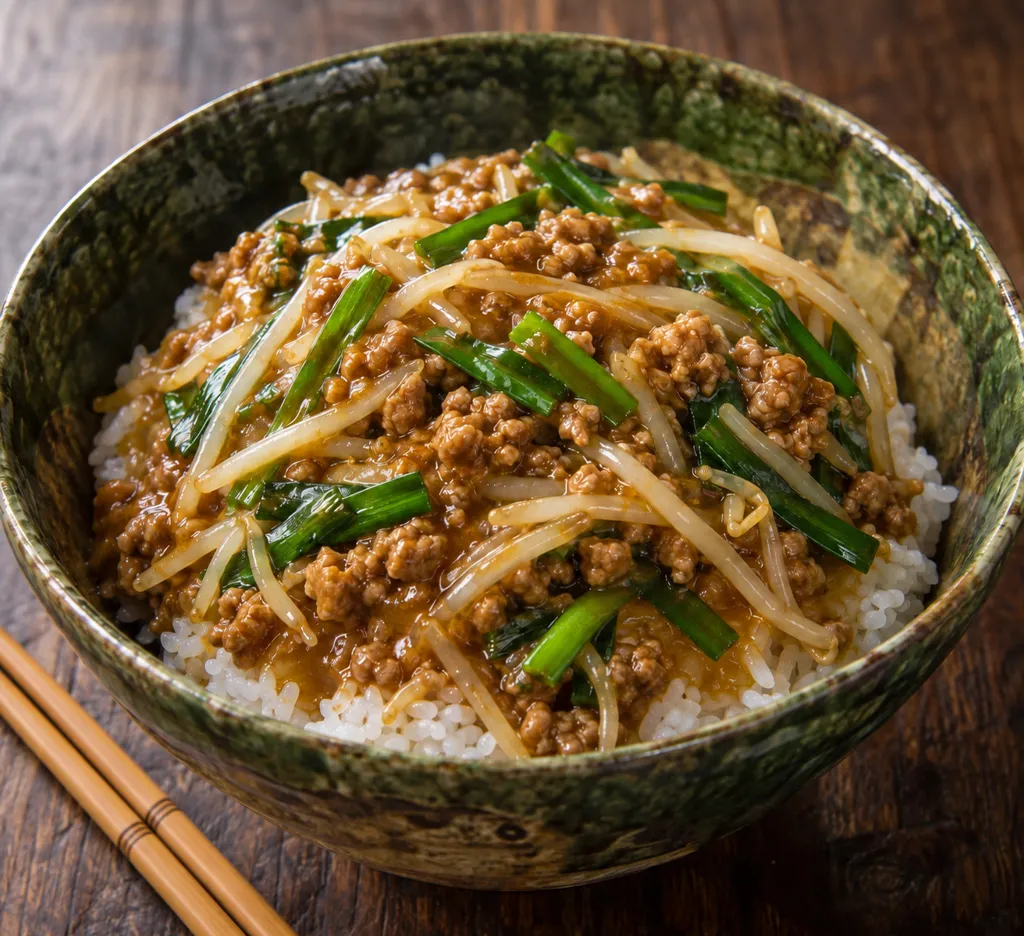 豚肉とニラのしょうがそぼろカレーの完成イメージ