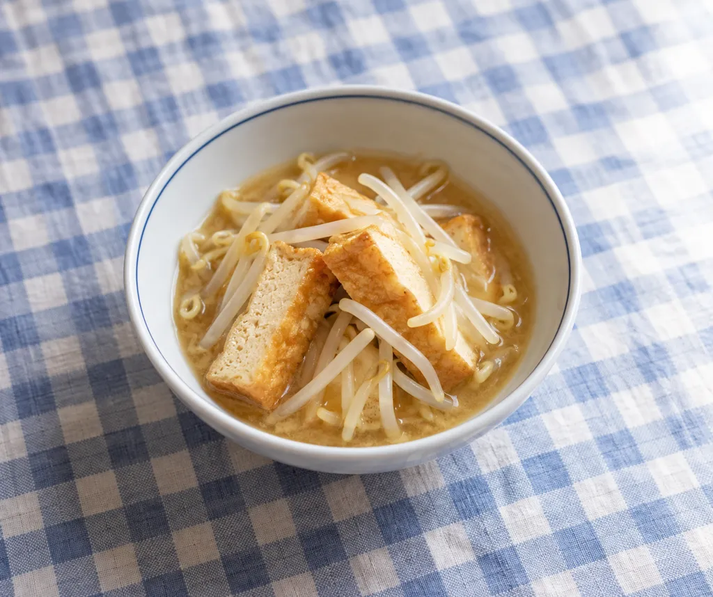 厚揚げともやしの味噌風味煮の完成イメージ
