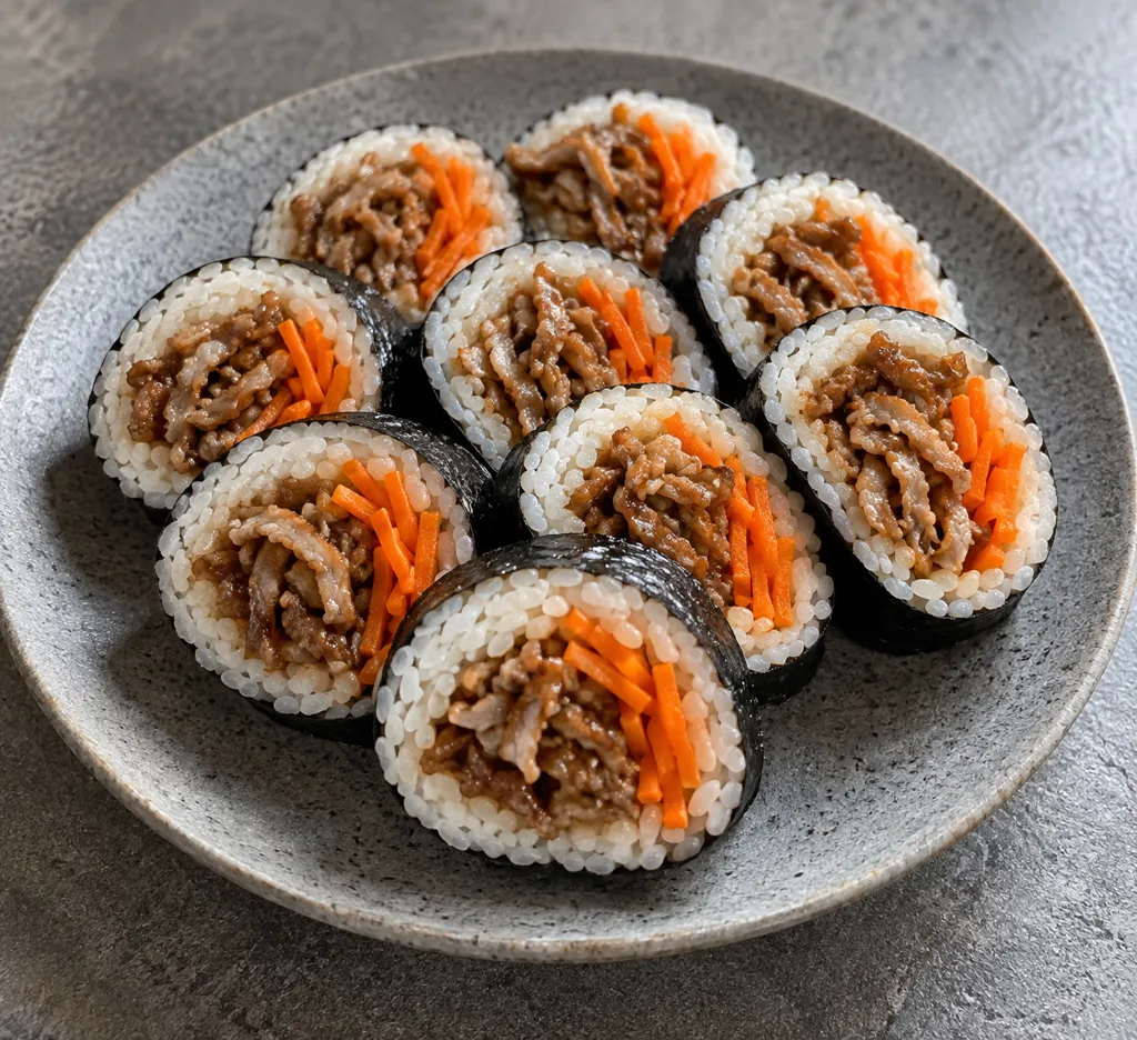 豚ロースとにんじんのキンパの完成イメージ