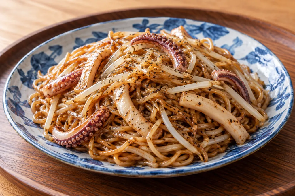 時短いかともやしのソース焼きそばの完成イメージ