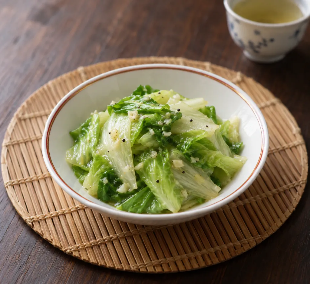 レタスのにんにく炒めの完成イメージ
