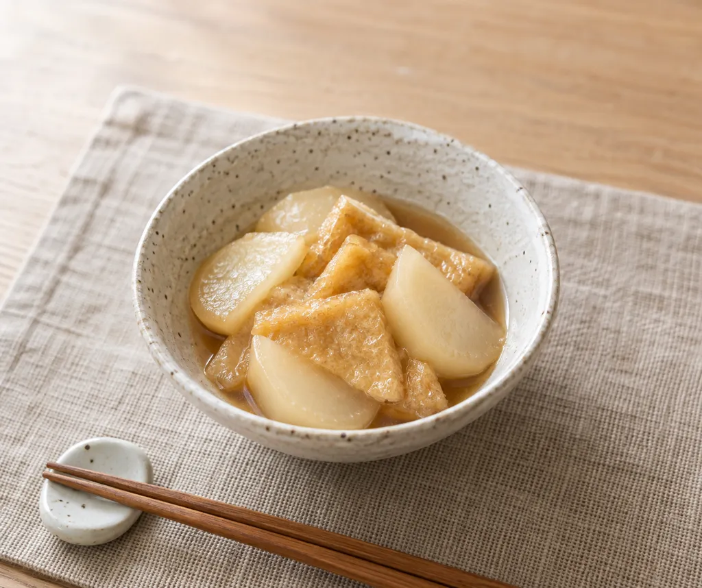 油揚げとかぶの甘辛煮の完成イメージ