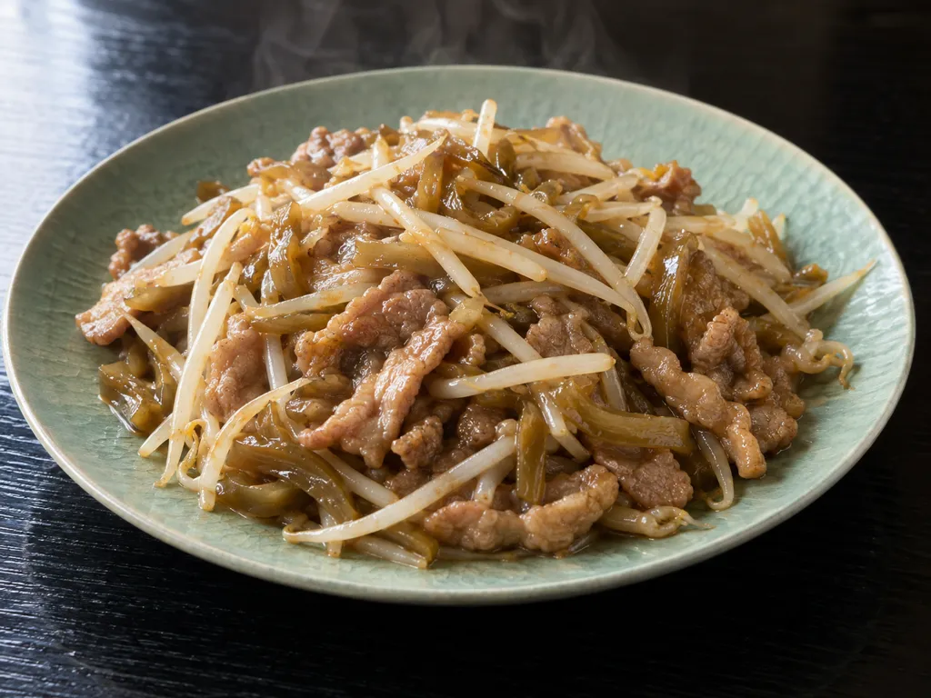 豚肩ロースとザーサイの中華炒めの完成イメージ