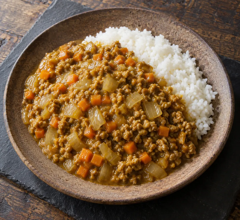 豚肉とにんじんの和風そぼろカレーの完成イメージ