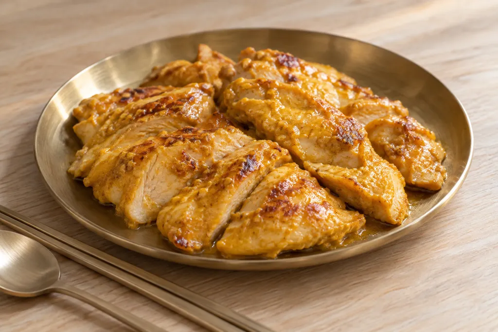 鶏むね肉とヨーグルトのタンドリー風焼きの完成イメージ