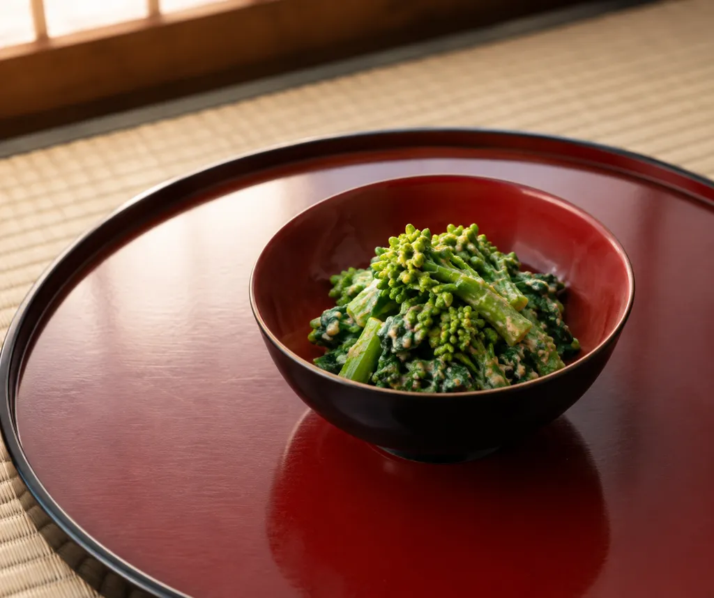 菜の花の柚子胡椒味噌和えの完成イメージ