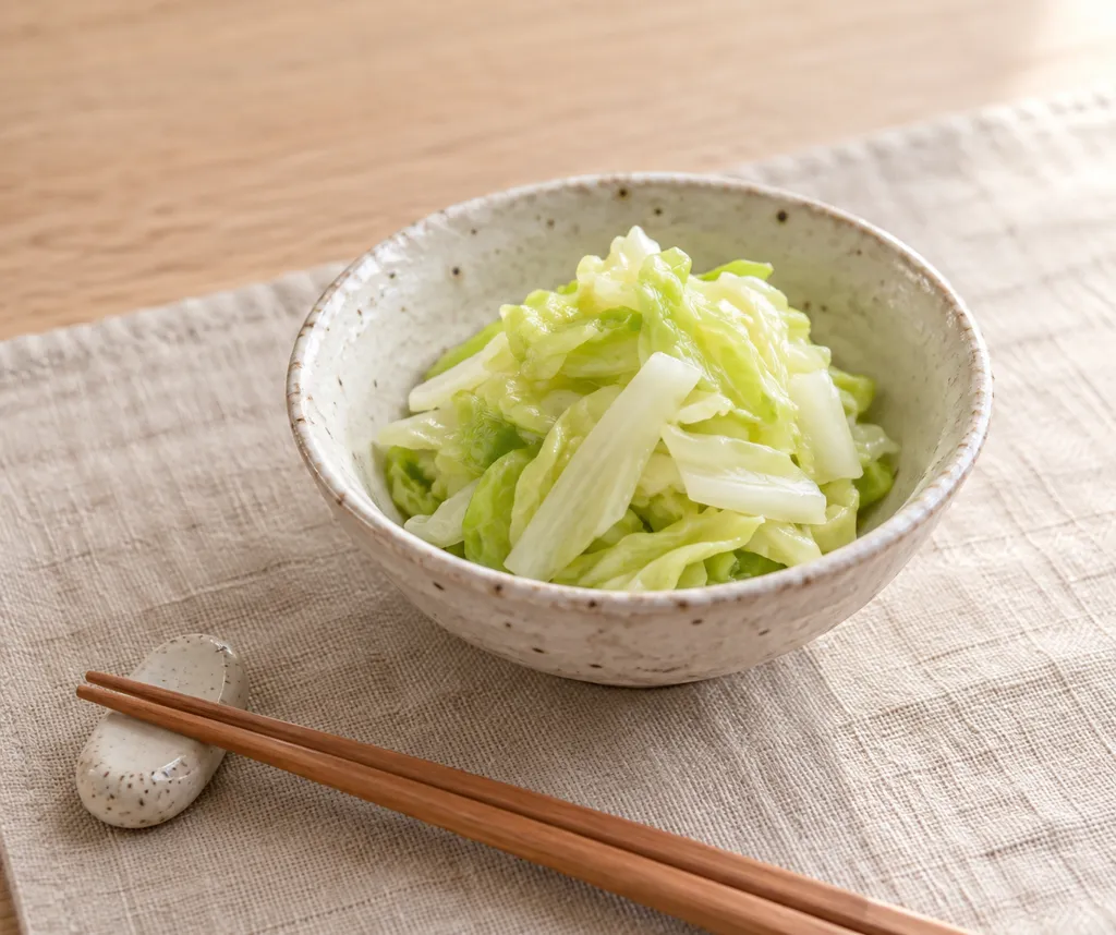 キャベツの昆布だし浅漬けの完成イメージ