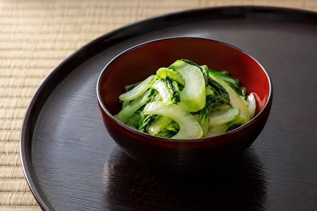 チンゲン菜のしょうが酢和えの完成イメージ