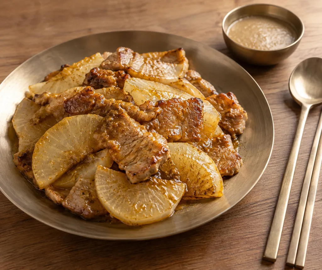 豚ロースと大根のサテ風ごまだれ焼きの完成イメージ