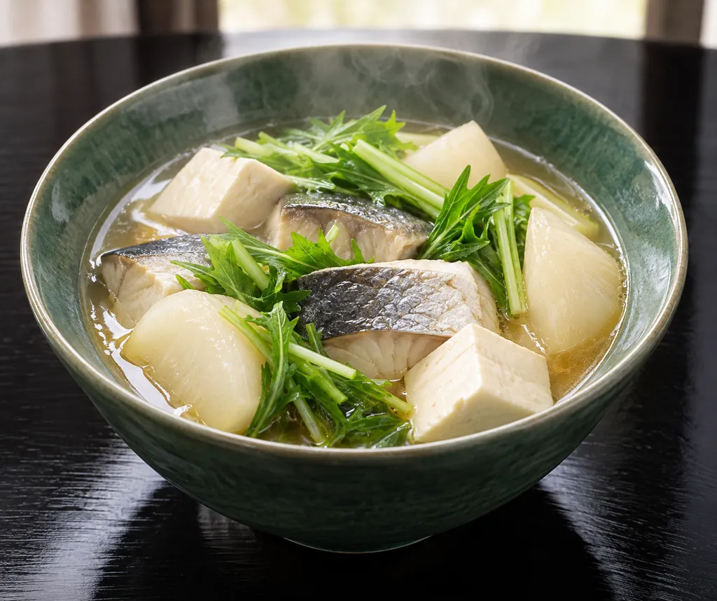 さわらとかぶの中華寄せ煮の完成イメージ