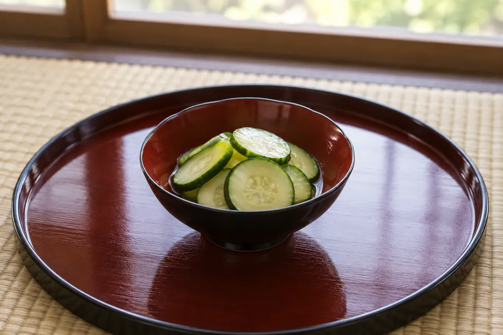 ズッキーニのだし浅漬けの完成イメージ