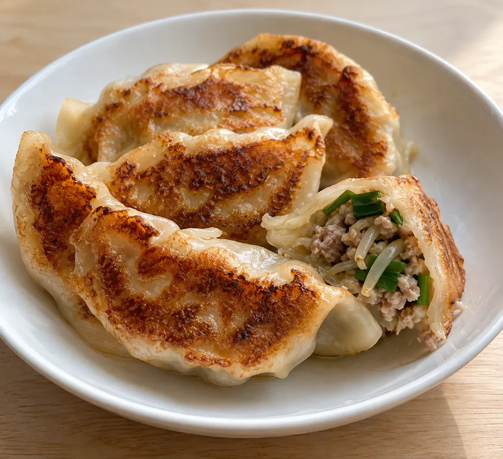 豚ひき肉ともやしの焼き餃子の完成イメージ