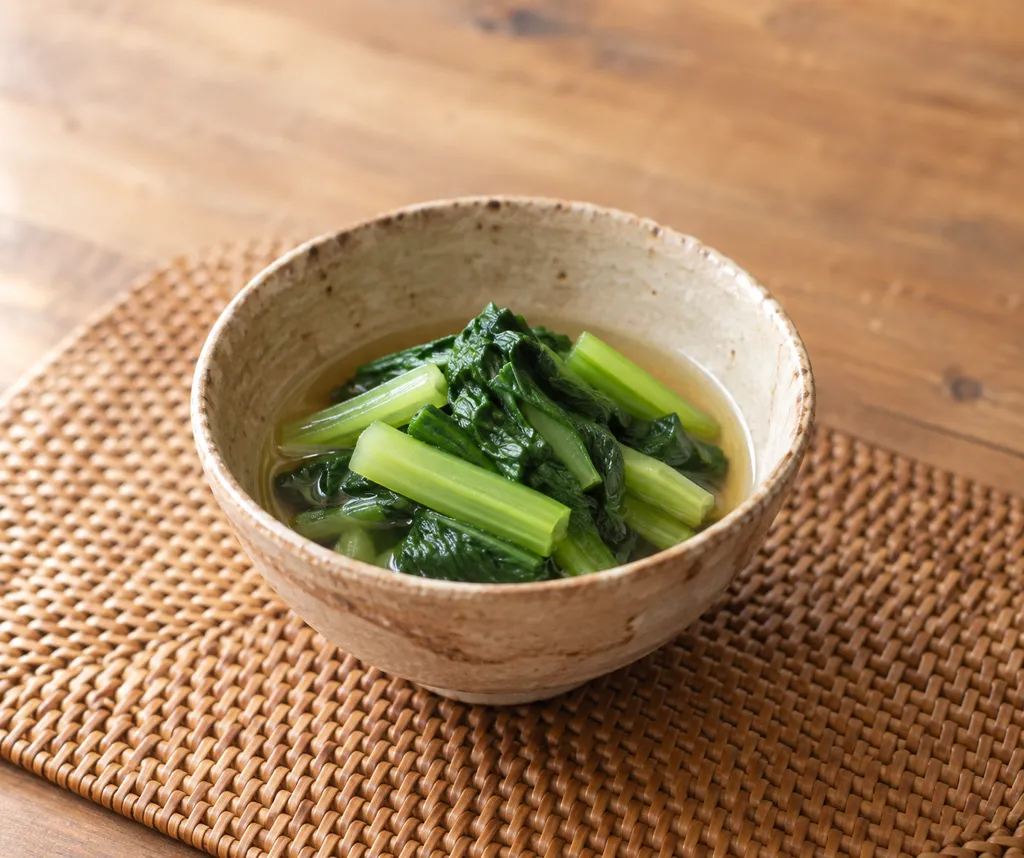 小松菜の煮びたしの完成イメージ