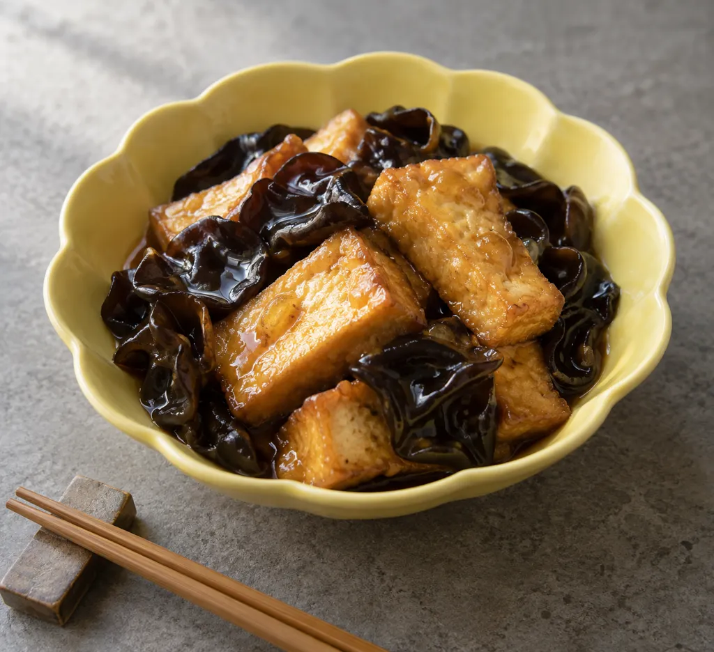 厚揚げときくらげの中華焼きの完成イメージ