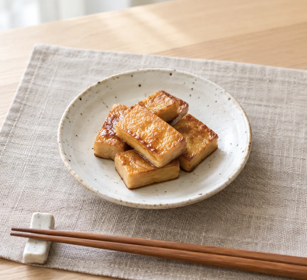 高野豆腐のだし醤油焼きの完成イメージ