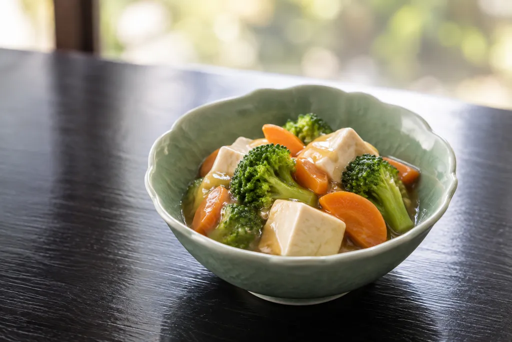 豆腐とブロッコリーの中華煮の完成イメージ