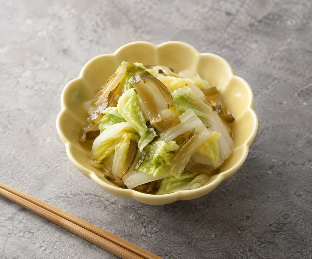 白菜とザーサイの中華蒸しの完成イメージ