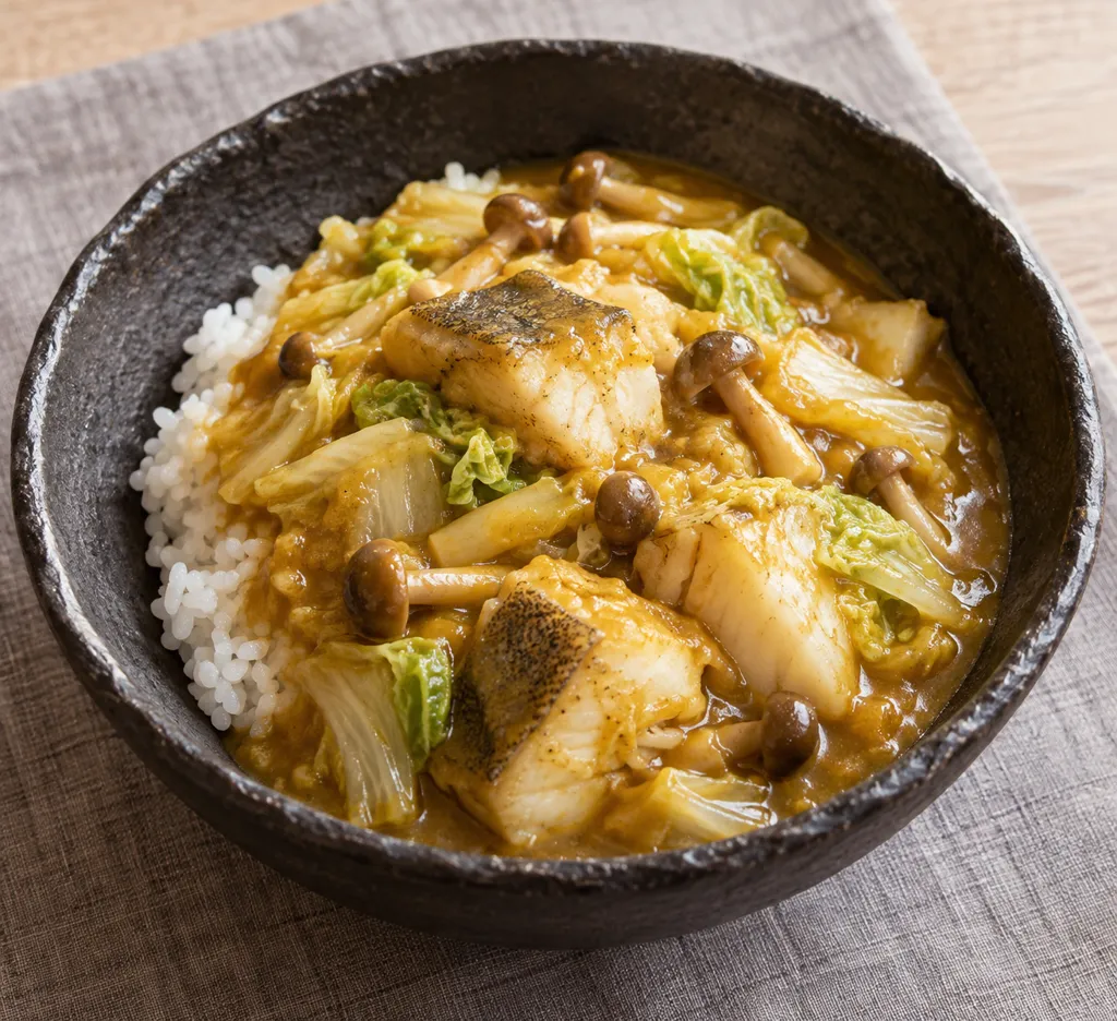 たらと白菜のしょうが和風カレーの完成イメージ