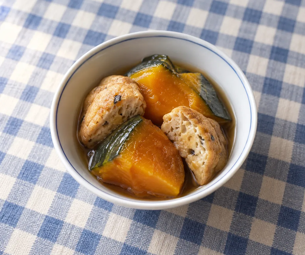 かぼちゃとがんもどきの煮物の完成イメージ